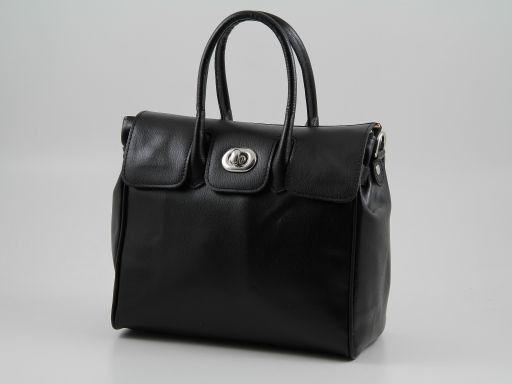 Erika Lady Leather Bag- Small Size Black TL140926