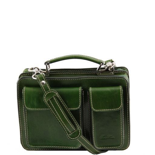 damenhandtasche leder grün