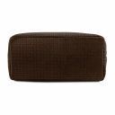 TL KeyLuck Кожаная сумка-шоппер с плетеным теснением Темно-коричневый TL141573