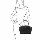 Diana Leder Tote-Tasche Schwarz TL141643