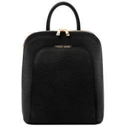 TL Bag Saffiano Leather Backpack for Women Black TL141631