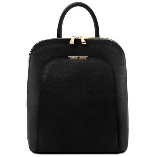 TL Bag Saffiano Leather Backpack for Women Черный TL141631