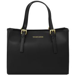 Aura Leather handbag Black TL141434