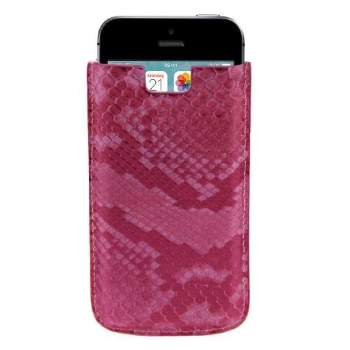 Эксклюзивный чехол для IPhone SE/5s/5 из кожи питона Розовый TL141130