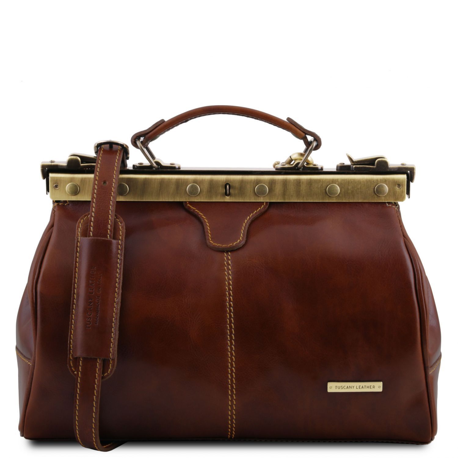 Michelangelo Doctor gladstone leather bag - Brown