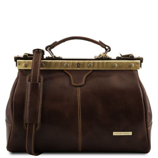 Michelangelo Doctor Gladstone Leather bag Dark Brown TL10038