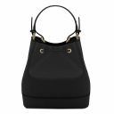 Minerva Saffiano Leather Secchiello bag Черный TL141436