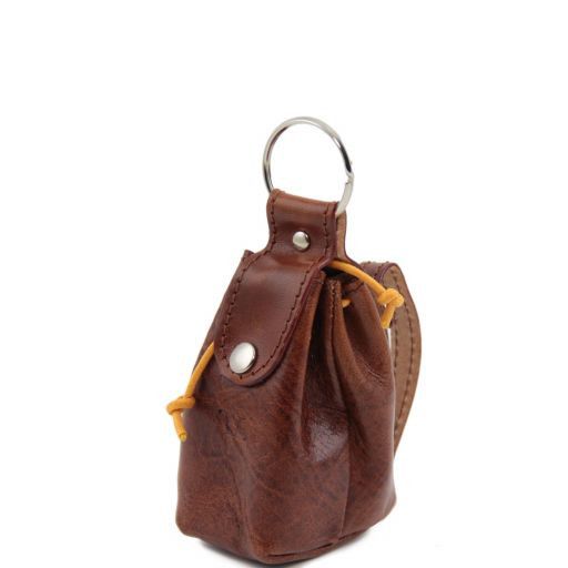 Exclusive Leather Backpack key Holder Brown TL141157