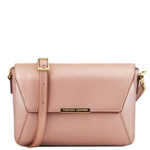 metallic pink handbag