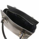 Lara Leather Handbag With Front zip Black TL141644