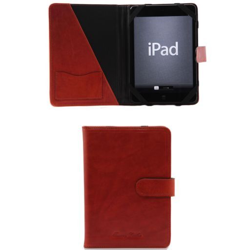 Leather IPad Mini 4 Case With Snap Button Orange TL141171