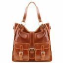 Melissa Schultertasche aus Kalbsleder Honig TL140928