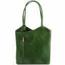 Patty Leather Convertible Backpack Shoulderbag Green TL141497