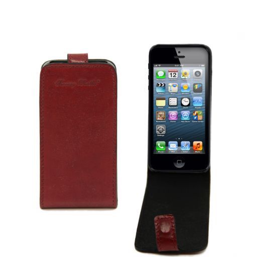 Кожаный чехол для IPhone 5 Красный TL141213
