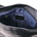 TL Bag Umhängetasche aus Weichem Leder mit Quasten Schwarz TL141110