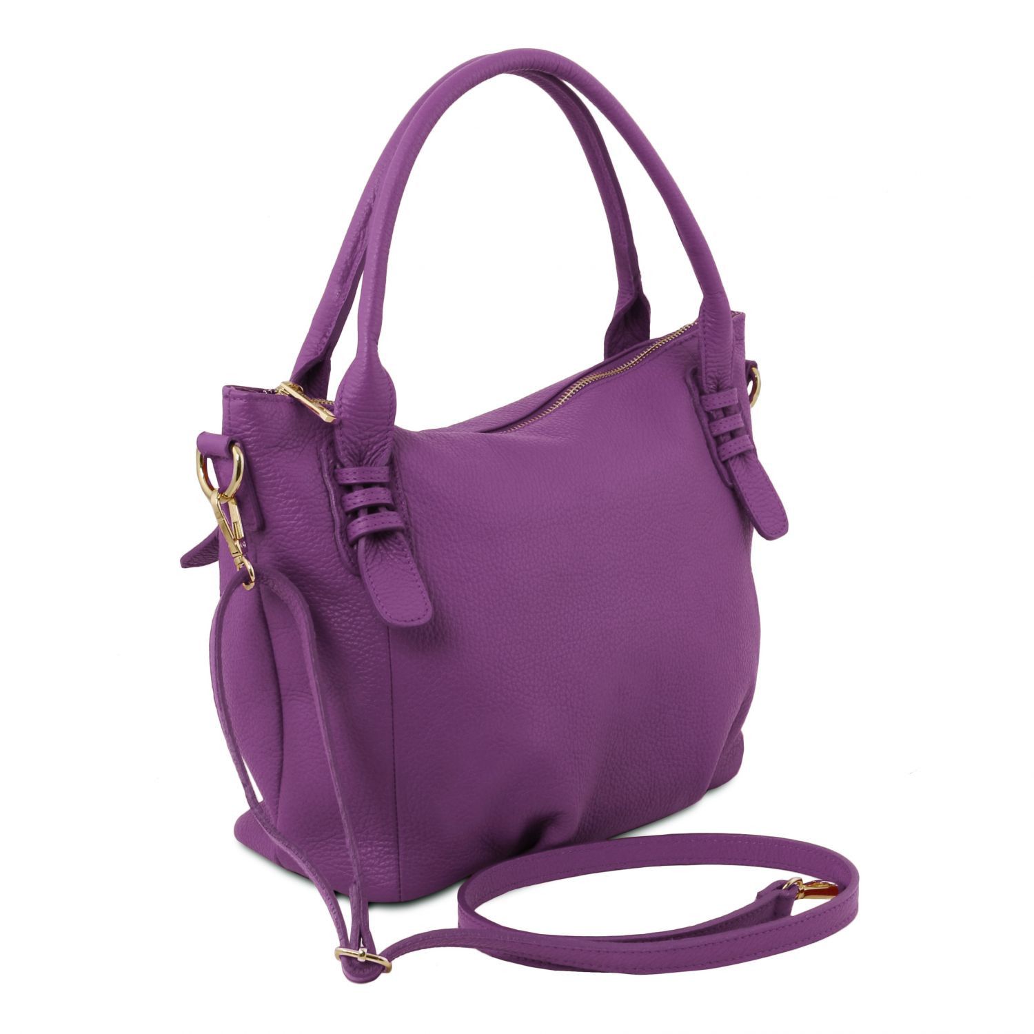 TL Bag Soft Leather Handbag Purple TL141705