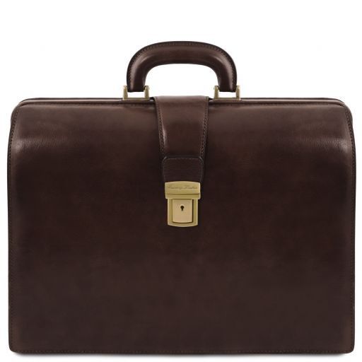 Canova Leather Doctor bag Briefcase 3 Compartments Dark Brown TL141347