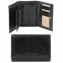 Exclusive 3 Fold Leather Wallet for Women Black TL141314