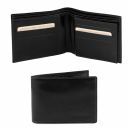 Эксклюзивный кожаный бумажник тройного сложения для мужчин Черный TL140817