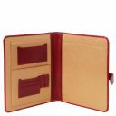 Adriano Leather Document Case With Button Closure Red TL141275