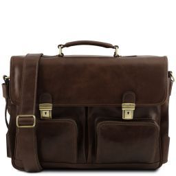 Ventimiglia Cartella TL SMART multiscomparto in pelle con tasche frontali Testa di Moro TL141449