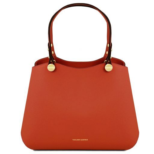 Anna Leather Handbag Brandy TL141684