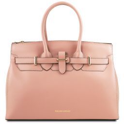 Elettra Sac à main pour femme en cuir avec finitions couleur or Ballet Pink TL141548