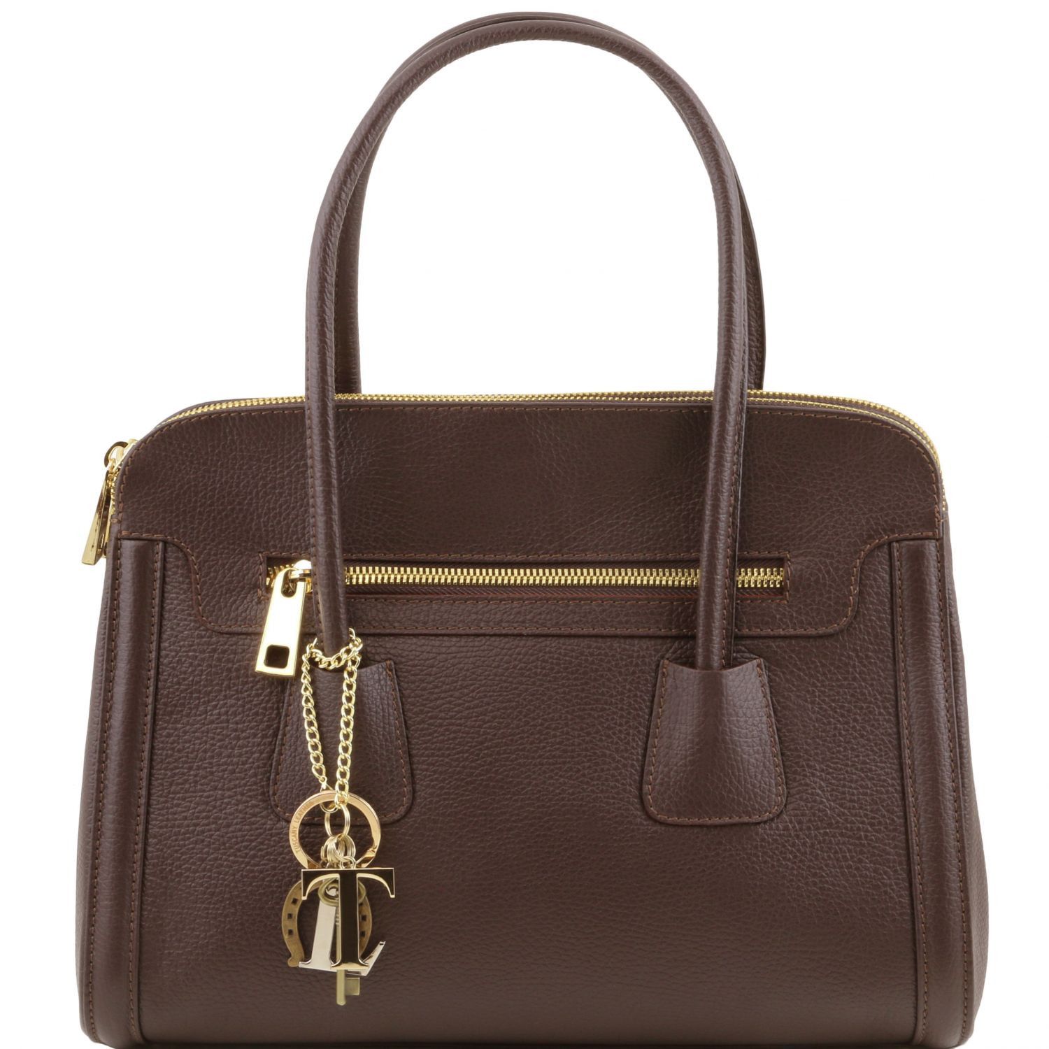 TL Keyluck Soft Leather Handbag Dark Brown TL141285