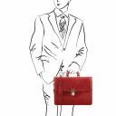 Amalfi Кожаный портфель с одним отделением Красный TL141351
