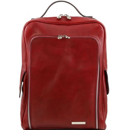 Bangkok Leather Laptop Backpack Red TL141289