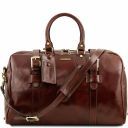 TL Voyager Leather Travel bag With Front Straps - Large Size Brown TL141248