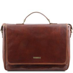 Padova Exclusive leather laptop case Brown TL140891