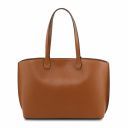 TL Bag Shopping Tasche aus Leder Cognac TL141828