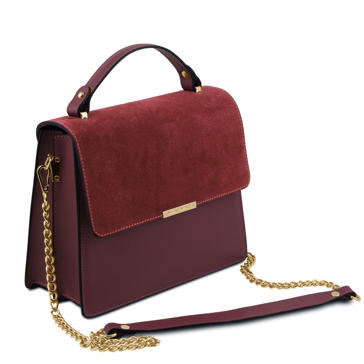 Irene Leather Handbag With Chain Strap Bordeaux TL141745