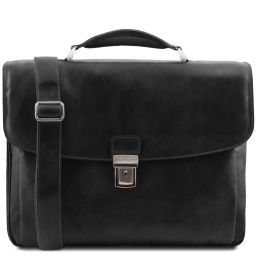 Alessandria Maletín porta ordenador TL SMART multiples compartimientos en piel Negro TL141448