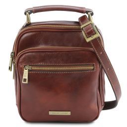 Paul Leather Crossbody Bag Brown TL141916