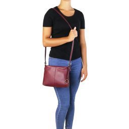 TL Bag Soft Leather Shoulder bag Dark Blue TL141720