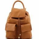 Sapporo Soft Leather Backpack for Women Cognac TL141421