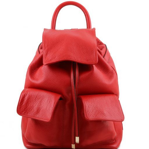 Sapporo Soft Leather Backpack for Women Red TL141421