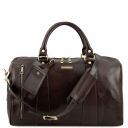 TL Voyager Travel Leather Duffle bag - Small Size Dark Brown TL141216