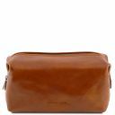 Smarty Leather Toiletry bag - Small Size Honey TL141220