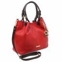 TL KeyLuck Soft Leather Shopping bag Lipstick Red TL141940