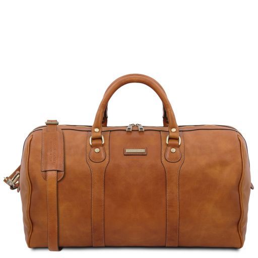 Oslo Leather Travel Duffle bag - Weekender bag Natural TL141913
