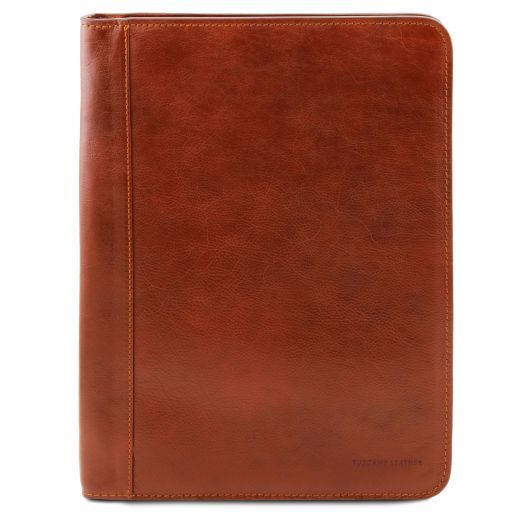 Lucio Exclusive Leather Document Case With Ring Binder Honey TL141293