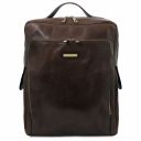 Bangkok Leather Laptop Backpack - Large Size Dark Brown TL141987