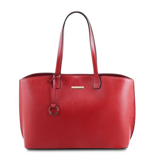TL Bag Shopping Tasche aus Leder Lipstick Rot TL141828