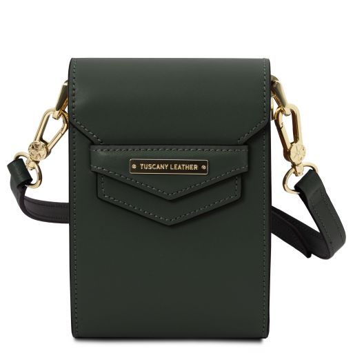 forest green leather bag