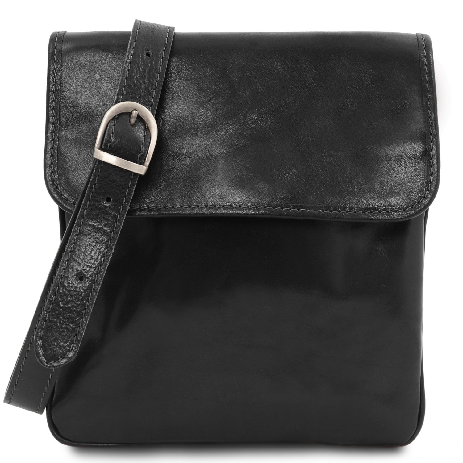 black leather crossbody bag men