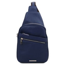 Albert Soft leather crossover bag Dark Blue TL142022
