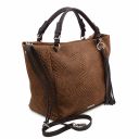 TL Bag Tasche aus Geprägtem Leder Cinnamon TL142066
